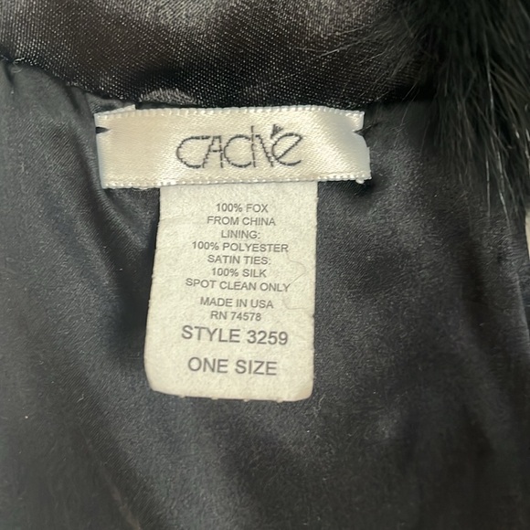 Cache black faux fur collar neck scarf for jacket or sweater, never worn - Picture 5 of 6